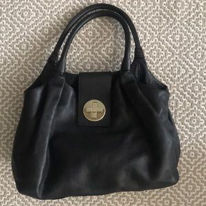 Kate Spade black leather shoulder purse